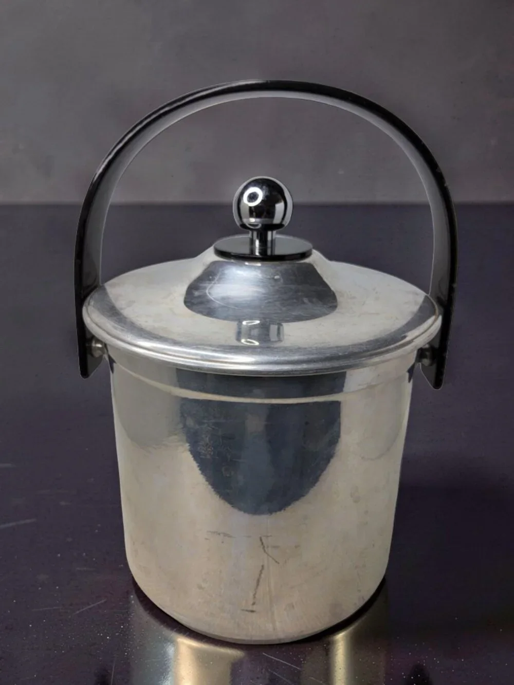 Vintage Heavy Aluminum Large Insulated Ice Bucket